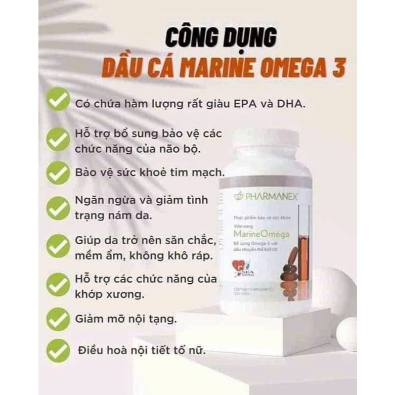 Date/2026 Dầu Cá Nhuyễn Thể Krill Oil Marine Omega 3 Nuskin (120 viên)