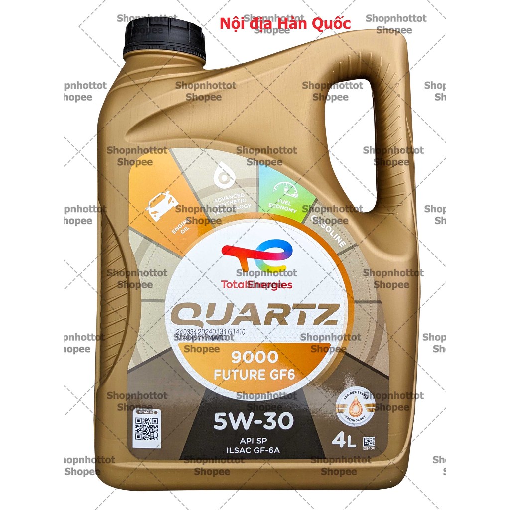 Dầu nhớt tổng hợp toàn phần Total Quartz 9000 5w30 4.000ml ( 4L ) - Nội địa Hàn Quốc - Shopnhottot