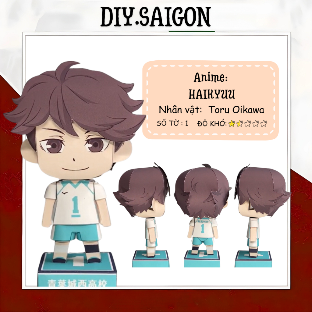 [Haikyu] - Mô Hình Giấy Anime Chibi Toru Oikawa
