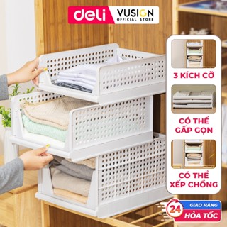 [VOUCHER 20K] Kệ Ngăn Kéo Nhựa Phân Chia Tủ Quần Áo DELI Khay Ngăn Kéo Đa Năng Đựng Quần Áo Vật Dụng