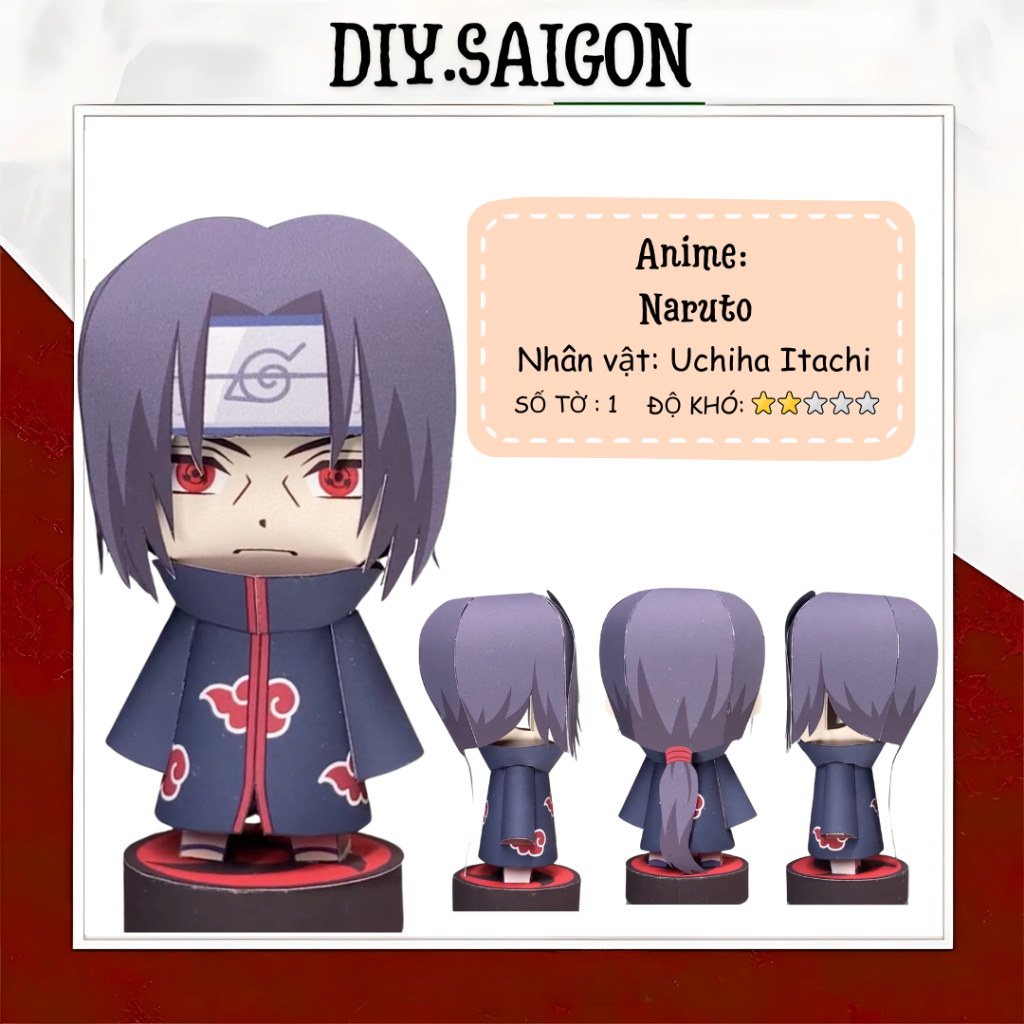 [ Naruto] - Mô hình giấy Anime Chibi Uchiha Itachi