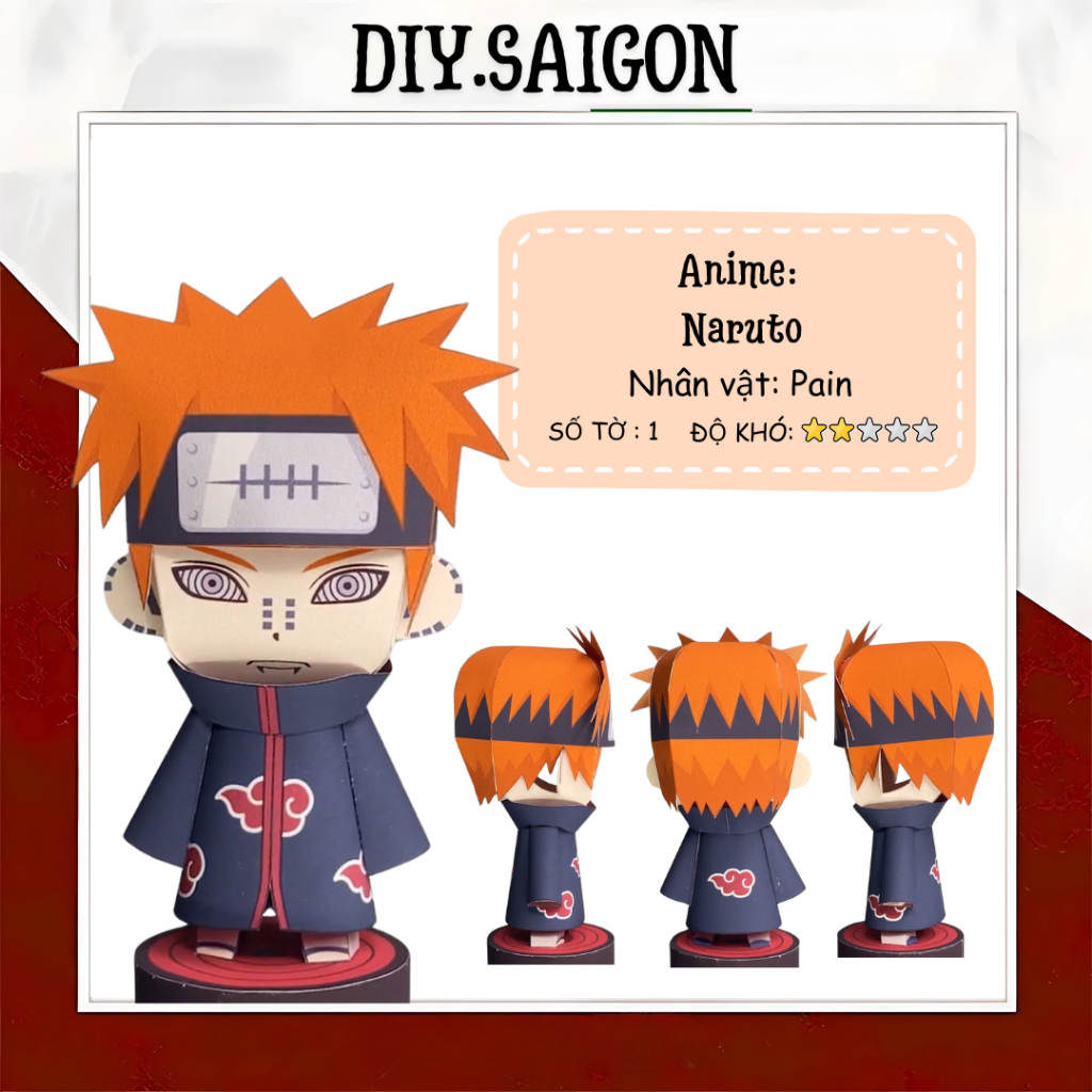 [ Naruto ] - Mô hình giấy Anime Chibi Pain