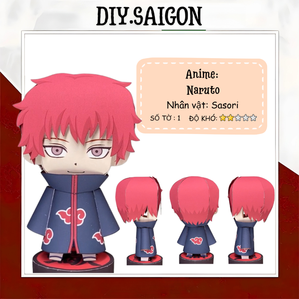 [Naruto] - Mô hình giấy Anime Chibi Sasori