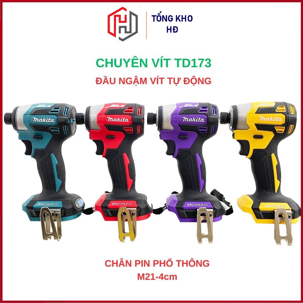 Thân Máy Chuyên Vít TD173 Makiita, Ngậm Vít Nhanh, 4 Tốc Độ, Lực Siết 360N.m, Động Cơ Không Than, Ch