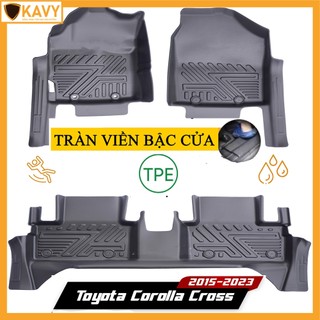  Thảm lót sàn ô tô Toyota Corolla Cross 2020-2025 bằng TPE tràn viền bậc cửa chống thấm nước 