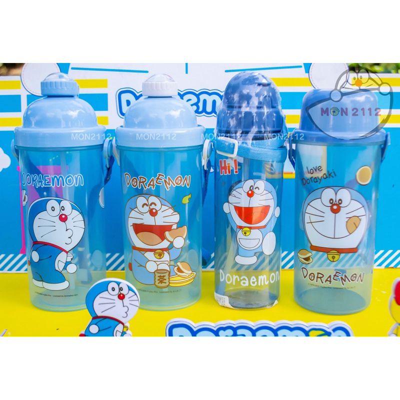 Bình nước Doraemon Doremon nhựa cứng 900ml