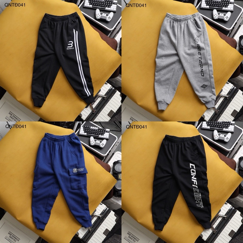 Quần nỉ da cá cao cấp bé trai JANESHOP size lớn 6-16(23-57kg) mã 041