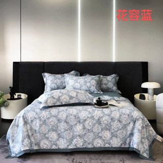 Bộ chăn ga gối lụa thái 6D chăn chần 4 món, mềm mịn, mát lạnh hàng cao cấp nhập khẩu loại đẹp_harmoniedecor