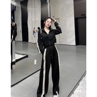 Bộ Nỉ Nữ Thu Đông Local Brand Chất Vải Nỉ Bông Cotton Hottrend 2024