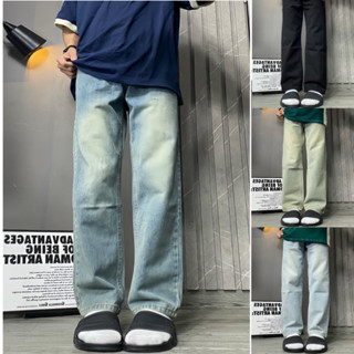 Quần Baggy trơn 3 màu ,quần jean nam phong cách ống suông hàn quốc .quần rin nam nữ mặt được .