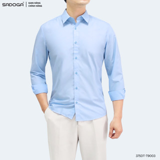 Áo Sơ Mi Nam Sadoga Dài Tay Regular Fit Chất Liệu Mịn Mát, Thông Thoáng T9003