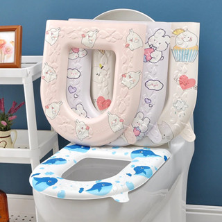  Miếng Lót Bồn Cầu Chất Liệu Eva Mềm Mại Chống Thấm Nước Tiện Lợi Cho Mùa Đông 