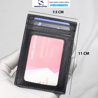  Ví Đựng Thẻ Card Holder Nam Nữ Songhan Leather WL01.Ví MiNi Da Bò Epsom Thật Cao Cấp Nhỏ Gọn Nhiều Ngăn Thời Trang 