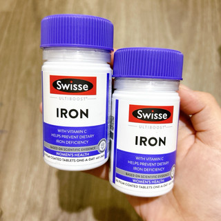  Viên uống sắt hữu cơ sắt swisse ultiboost iron với vitamin c tảo xoắn 30 viên úc 