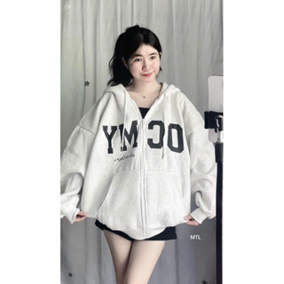 Áo khoác nỉ form rộng tay bồng mũ hai lớp - OCMY