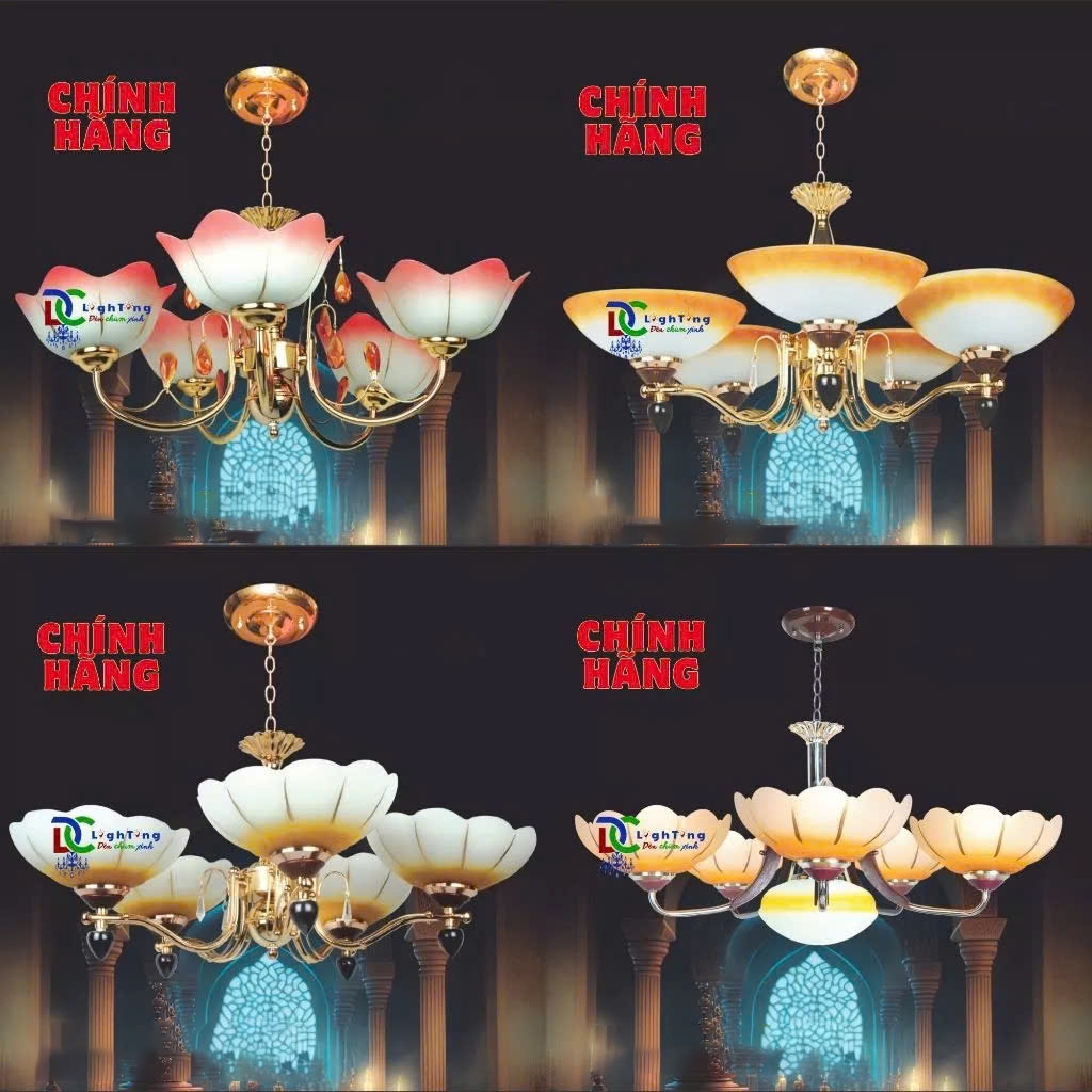 Đèn chùm trang trí phòng khách, phòng ngủ... nhỏ gọn và xinh xắn NC6211/5A,6211/5B,9036/5,6210/5