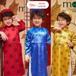 Áo dài cách tân cho bé trai truyền thống thái tuấn gấm hoạ tiết chữ Phúc cao cấp- Áo Dài Hoàng Mai