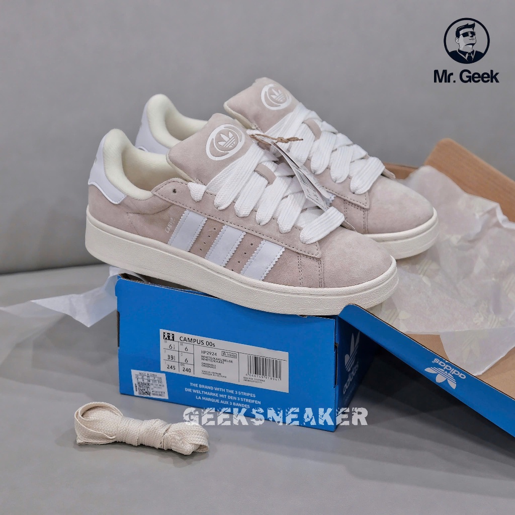 [GeekSneaekr] Giày Sneaker Cổ Thấp - AD Campus 00s Beige Cloud White ( Be )