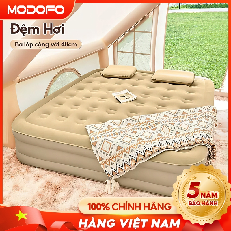 🏆🏆【Quà Máy Bơm Điện+Gối】Nệm Hơi Đệm Hơi Tự Bơm Nệm Hơi Gấp Gọn Giường Bơm Hơi 1/2/3 Người