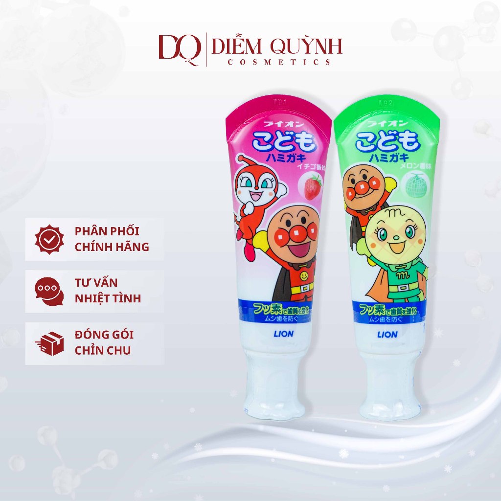 Kem Đánh Răng nuốt được Lion cho bé (nội địa Nhật)