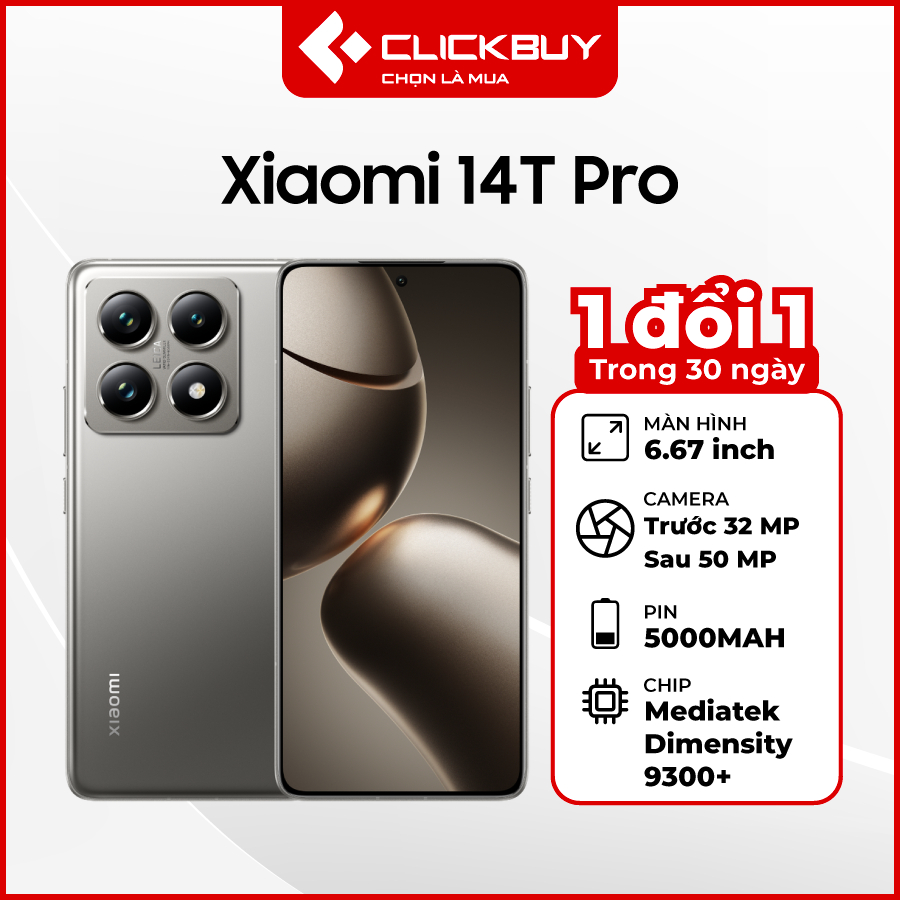 Điện thoại Xiaomi 14T Pro 12GB 512GB Chính Hãng