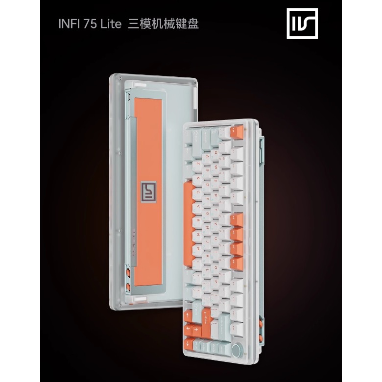 * NEW* Bàn phím cơ Infi75 Lite -  3mode - led RGB - mạch xuôi - Tạ đáy chuyên game - văn phòng cực đ