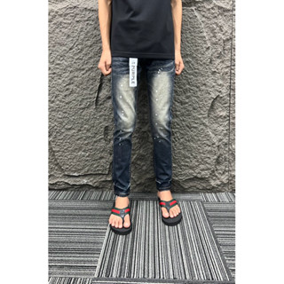 Quần jeans nam mầu bẩn purple mác lụa không rách vẩy sơn