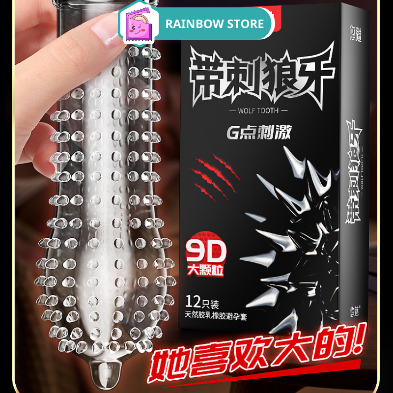 Bao cao su 9D gân gai, tăng khoái cảm Hộp 12 chiếc