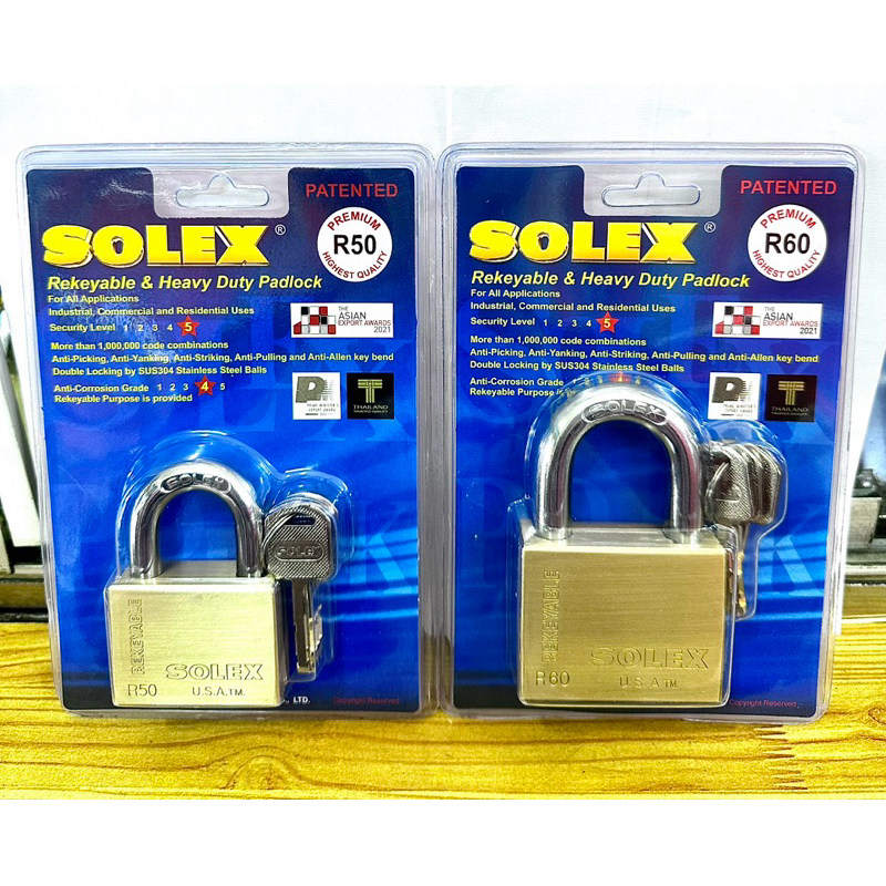 [HOẢ TỐC HCM] Ổ Khóa Cửa SOLEX THÁI LAN Cao Cấp. Chính Hãng 50mm, 60mm Chống Trộm, Cắt, Chống Chìa V