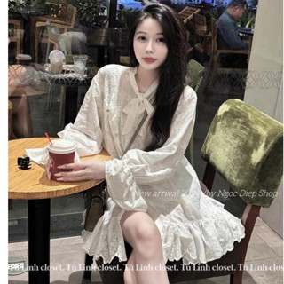 Váy babydoll ren tiểu thư hàng ren mềm cực đẹp(kèm quần bảo hộ)