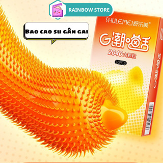 Bao cao su Shulemei  gân gai   2080 gai li ti, siêu mỏng, nhiều gel  - Hộp 10 bcs