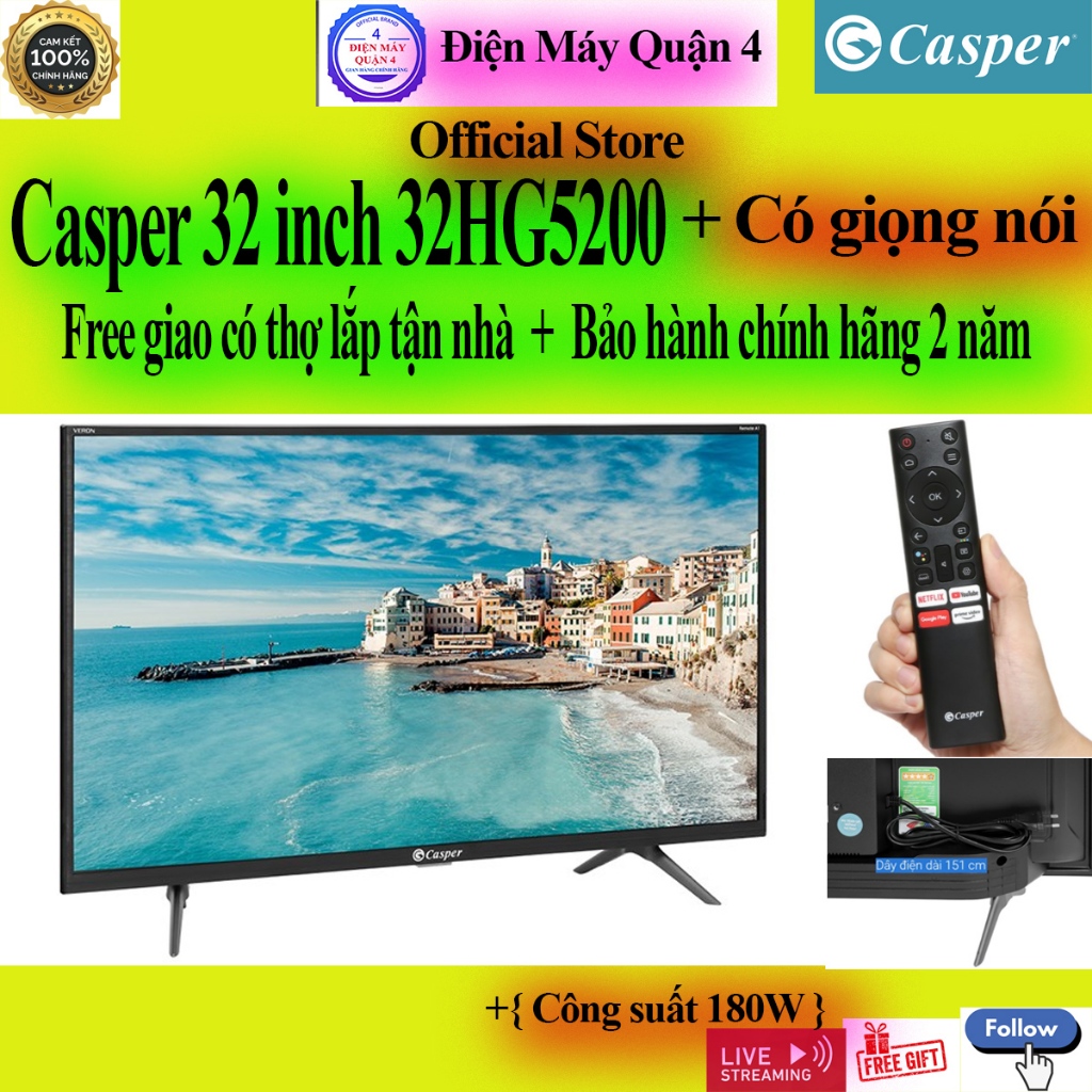Android Tivi Casper 32 inch 32HG5200