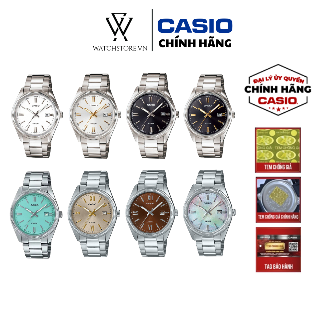 Đồng Hồ Nam Casio MTP-1302 Dạ Quang Mặt Kính Khoáng 38.5mm Chống Nước Vỏ Kim Loại Không Gỉ Chính Hãng - WATCHSTORE