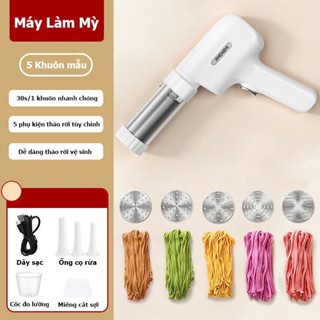 Máy làm mì sợi JINDASHI 5 đầu khuôn cầm tay tại nhà, Máy làm mỳ tươi, sợi bún, phở, bánh canh.