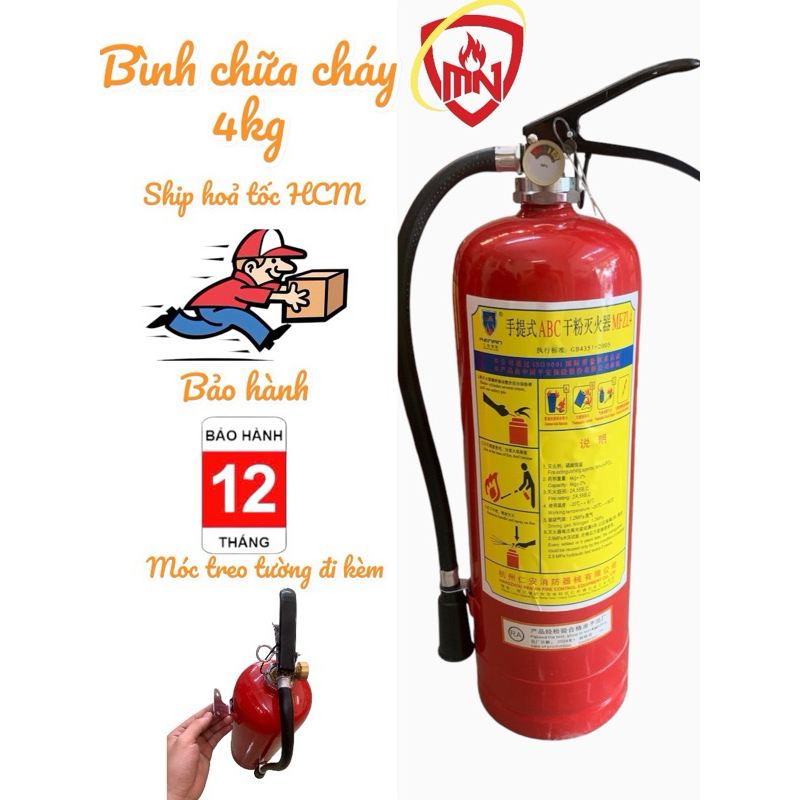 BÌNH CHỮA CHÁY BỘT ABC MFZL4 4KG