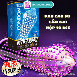 Bao cao su gân gai li ti tăng cảm xúc tột độ Hộp 10 bcs