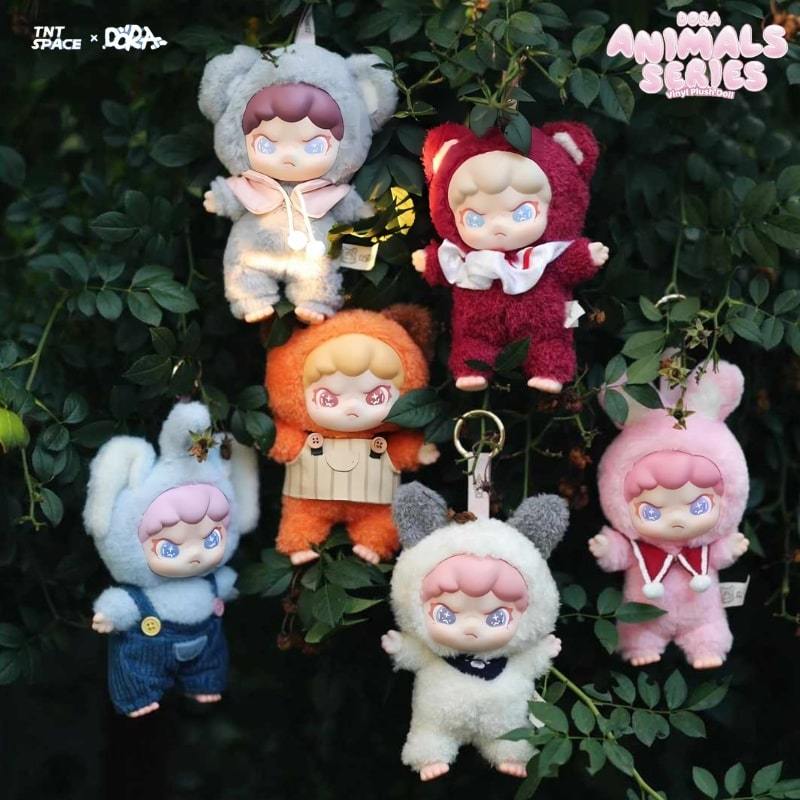 Mô hình Blind box Móc khóa Gấu bông Dora Animal Series Vinyl Plush Doll TNT SPACE
