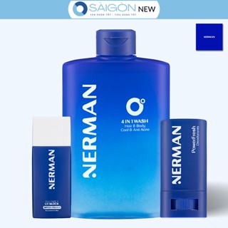 Sữa Tắm Gội Không Độ 4in1 Nerman Hiệu Quả 72h | Combo Nerman Cho Nam Giới Hương Nước Hoa Cao Cấp