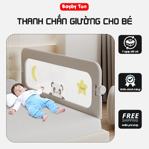 Thanh chắn giường cho bé chữ U gấp gọn 1m2 1m5 1m8 2m 2m2 khung kim loại chắc chắn không rỉ