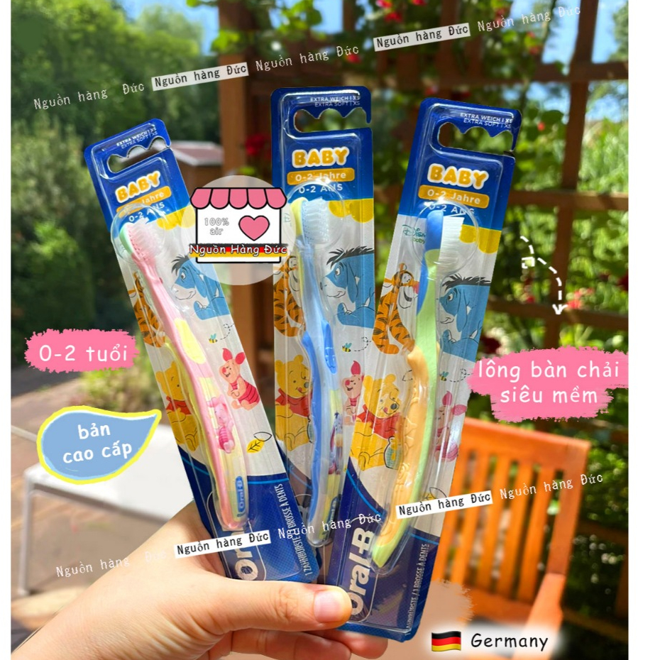 Bàn chải đánh răng trẻ em Oral B Cao Cấp siêu mềm(Chuẩn nội địa Đức) cho bé từ 0-2, 3-6 tuổi, từ 6 -15 tuổi elsa & bella