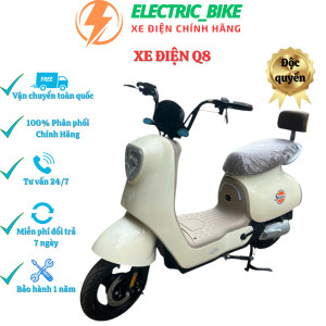  Xe đạp điện mini Q8 bản nâng cấp 2024 Xe điện cao cấp cho mọi lứa tuổi Phanh đĩa Động cơ 500W BH chính hãng 1 năm 