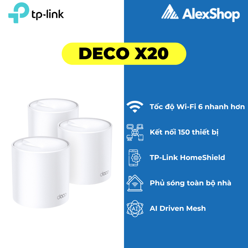 [AX1800] TP-Link Deco X20 Hệ thống Wi-Fi 6 Mesh cho Gia đình AX1800