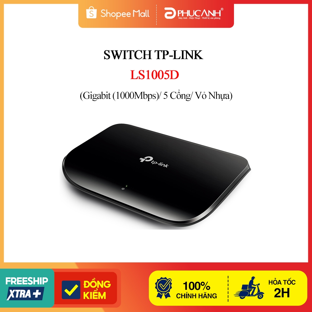 Thiết bị chia mạng TP-Link TL-SG1005D (Gigabit (1000Mbps)/ 5 Cổng/ Vỏ Nhựa)