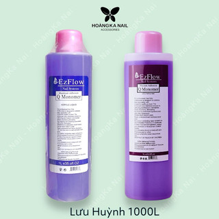  Dung dịch lưu huỳnh tím Ezflow 1000L chính hãng - Nước đắp bột móng tay nặn hoa chuyên dụng - Phụ kiện nail Hoàng Ka 