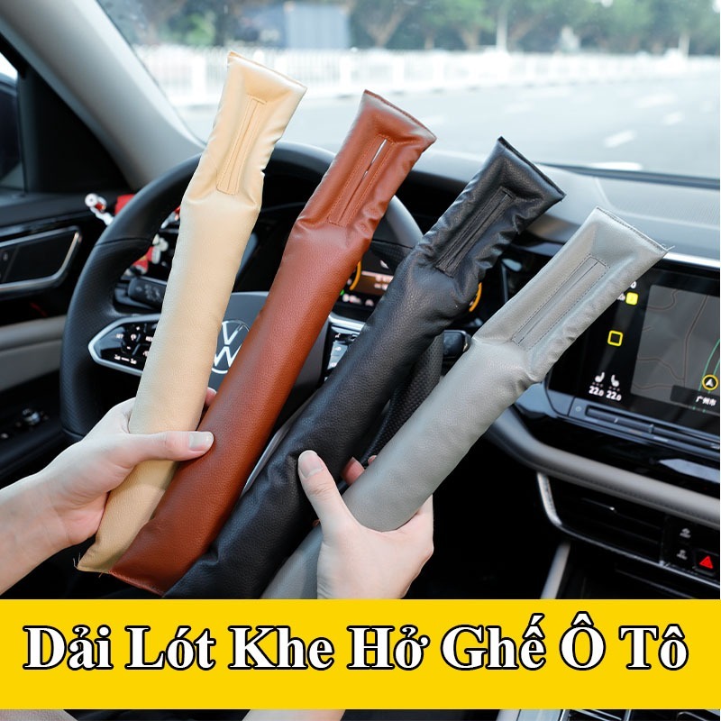Thanh chặn khe ghế ô tô đệm lót khe ghế chống rơi đồ bụi bẩn trên xe ô tô tiện lợi chất liệu da PU n