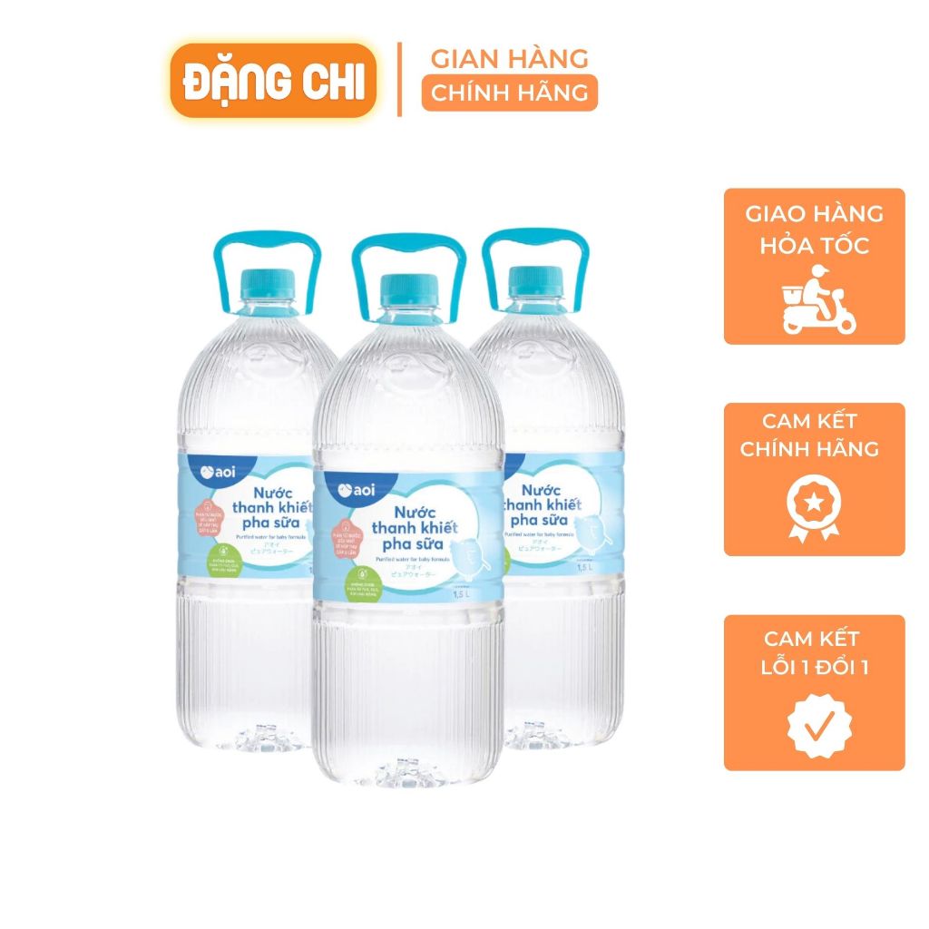 Nước thanh khiết pha sữa Aoi giữ trọn vẹn dưỡng chất, dung tích 1,5L