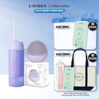 Combo Máy Rửa Mặt Halio Purple & Máy Tăm Nước UltraClean - Periwinkle