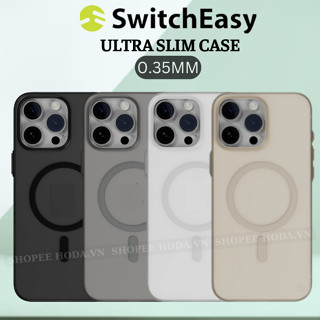 SwitchEasy Ultra Slim Case Magnetic 0.35mm iPhone 16 Pro Max/15 Plus/14 - Ốp Lưng Nhám Siêu Mỏng Chống Sốc Sạc Không Dây