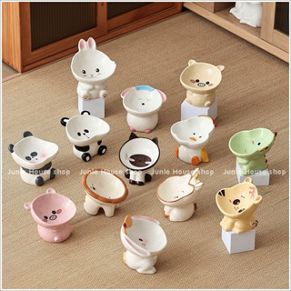 Khay ăn sứ chống mỏi cổ cho mèo bát ăn chống gù cho chó mèo