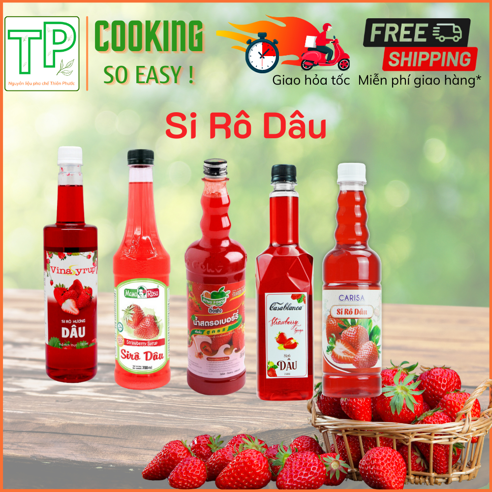 Si rô dâu - 6 loại si rô dâu - nhiều lựa chọn